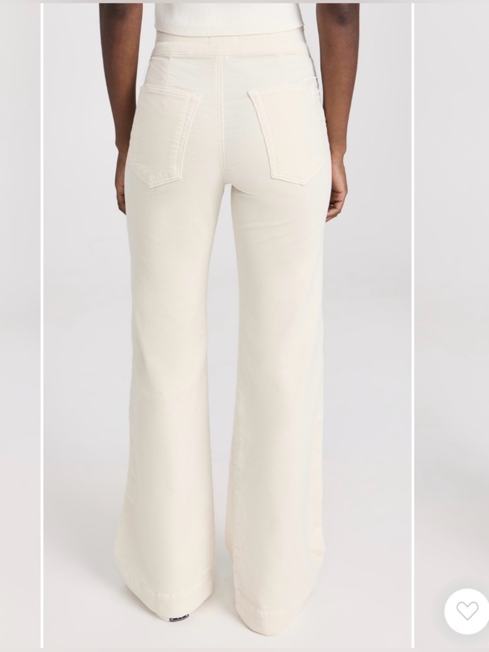 ASKK NY High-Rise Wide Leg Jeans in Cream - Picture 2 of 10